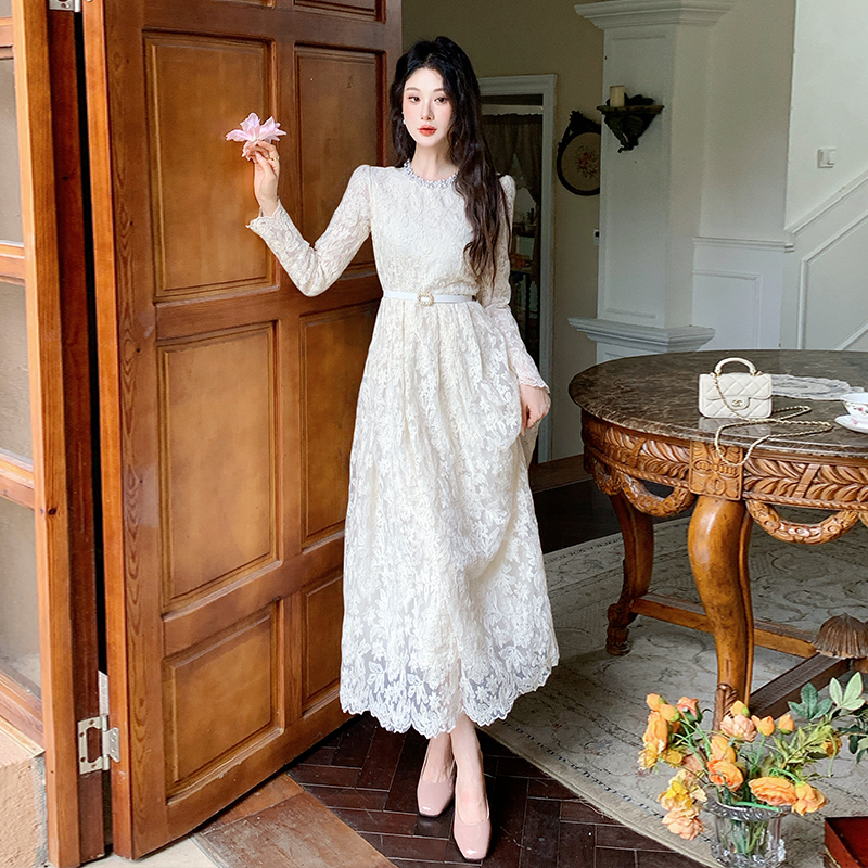 elegant-hollow-out-embroidered-beaded-long-sleeve-lace-dress-with-waist_1 Elegant Hollow-Out Embroidered Beaded Long-Sleeve Lace Dress with Waist
