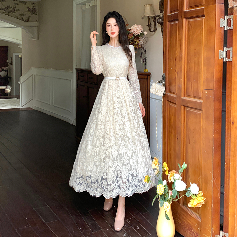 elegant-hollow-out-embroidered-beaded-long-sleeve-lace-dress-with-waist_2 Elegant Hollow-Out Embroidered Beaded Long-Sleeve Lace Dress with Waist
