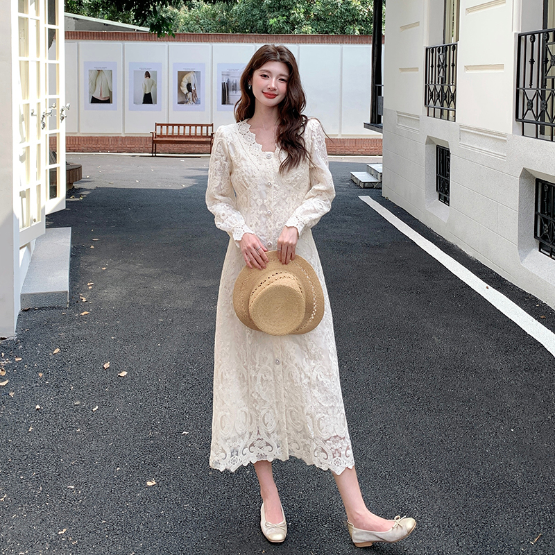 french-style-long-sleeve-a-line-midi-dress-for-women_2 French Style Long Sleeve A-Line Midi Dress for Women