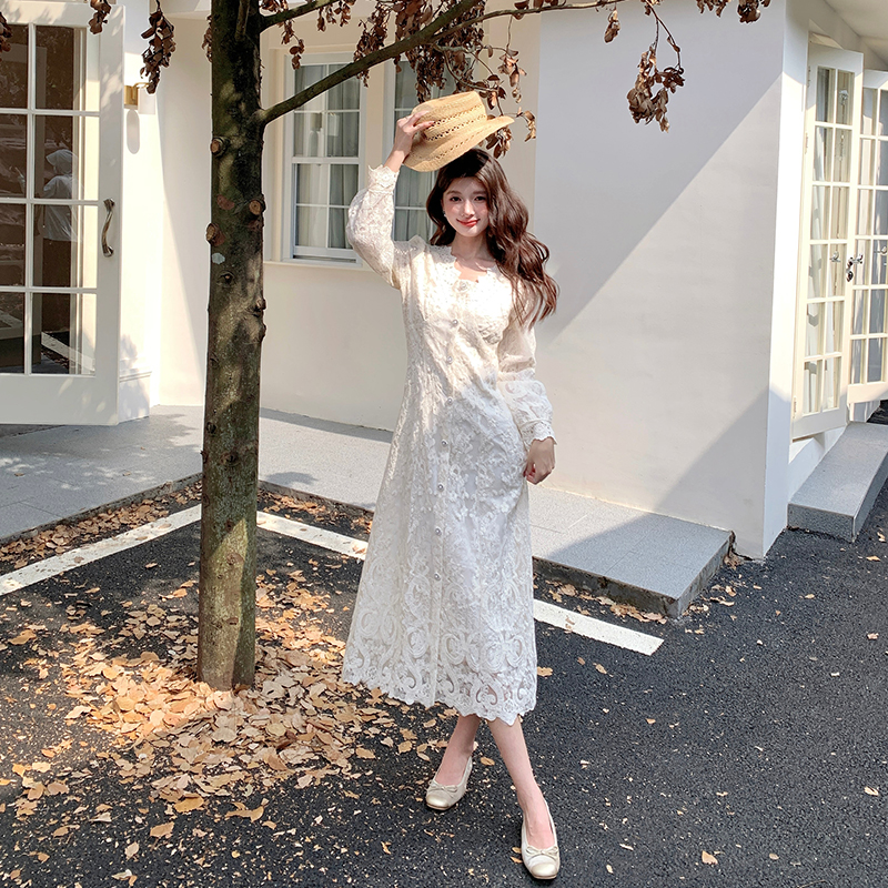 french-style-long-sleeve-a-line-midi-dress-for-women_3 French Style Long Sleeve A-Line Midi Dress for Women