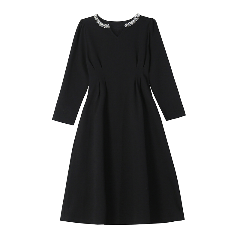 plus-size-black-a-line-long-sleeve-midi-dress-for-women-spring_4 Plus Size Black A-Line Long Sleeve Midi Dress for Women Spring