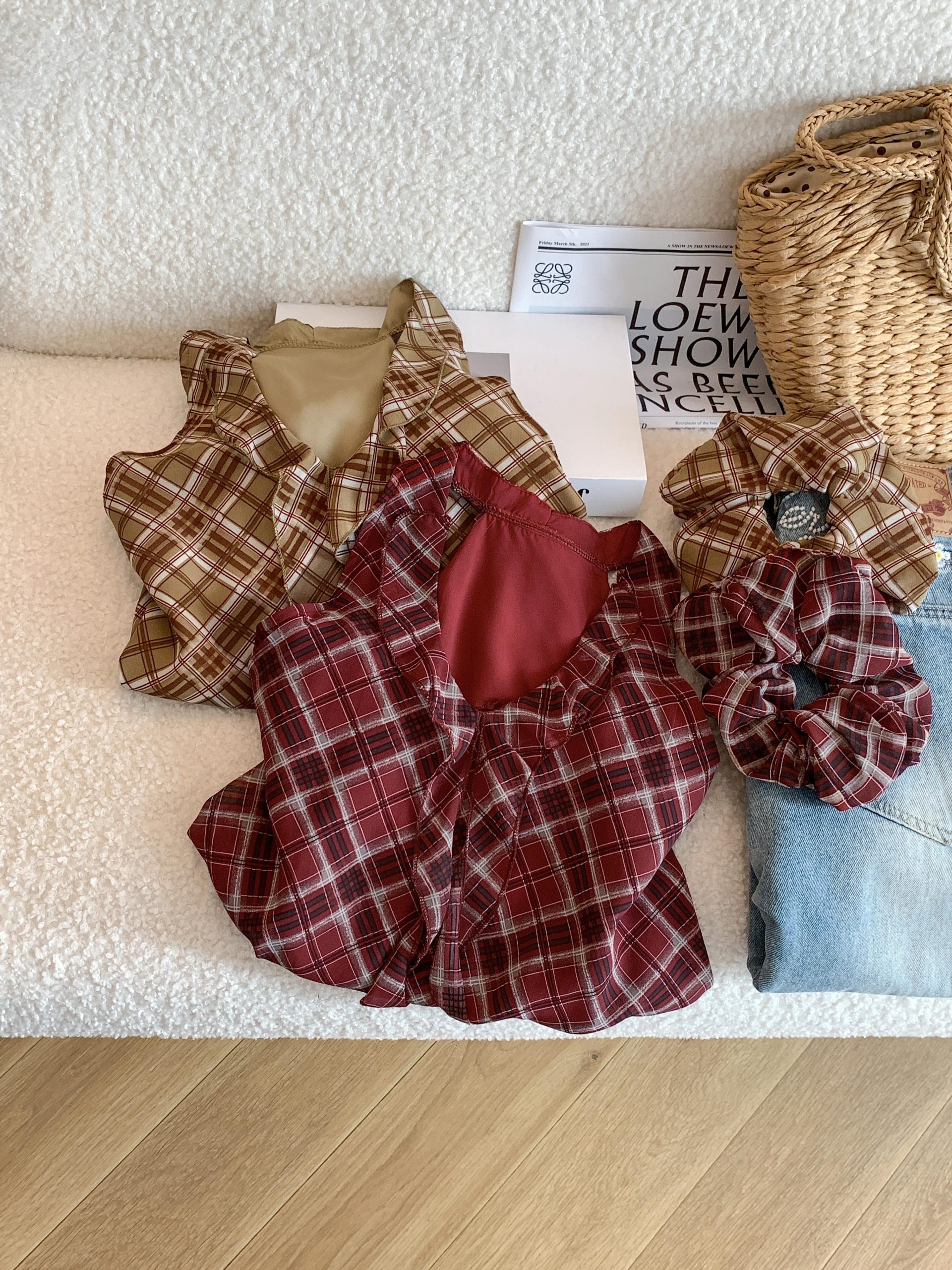 Sexy V-Neck Plaid Halter Cami Top for Women Summer Loose Fit Sleeveless