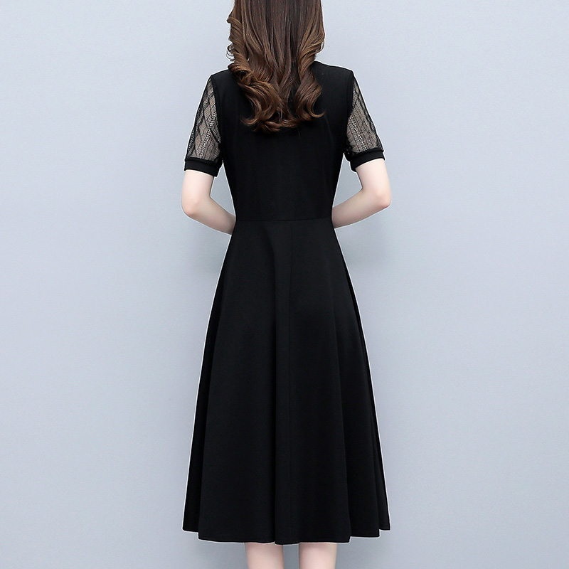 summer-plus-size-hollow-lace-short-sleeve-slimming-midi-dress_3 Summer Plus Size Hollow Lace Short Sleeve Slimming Midi Dress