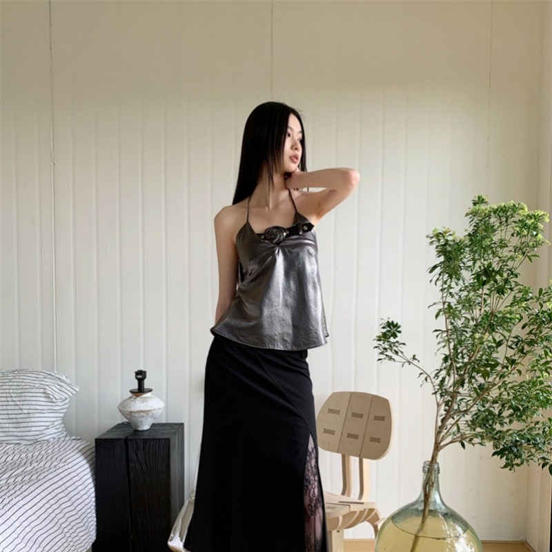 womens-rose-halter-camisole-top-sweet-and-spicy-cropped-vest_4 Women's Rose Halter Camisole Top Sweet and Spicy Cropped Vest